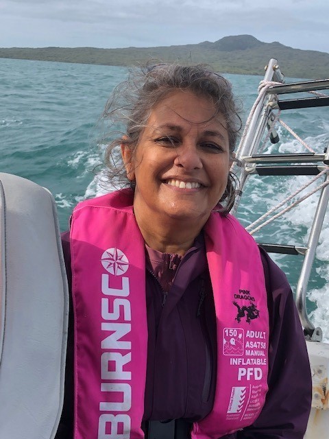 Louisa joined the Pink Dragons dragonboating team after her mastectomy.