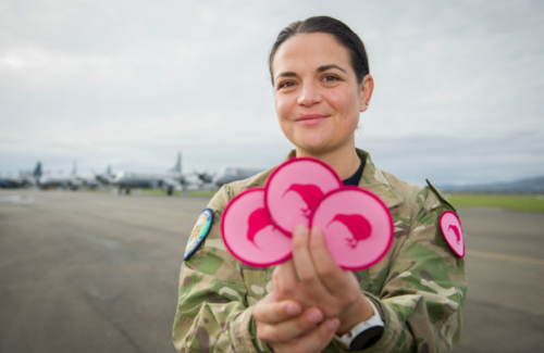NZ Air Force’s Flying Kiwi turns pink for breast cancer awareness