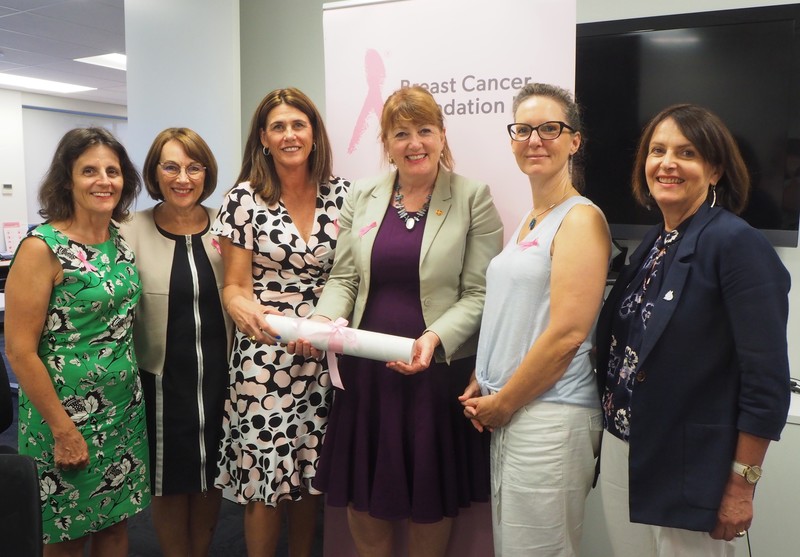 Cheryl, second from right, at BCFNZ's petition handover to MP Maggie Barry (centre)