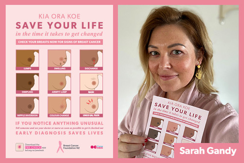 Sarah Gandy launches Change & Check campaign, as new survey reveals “worrying” breast cancer findings